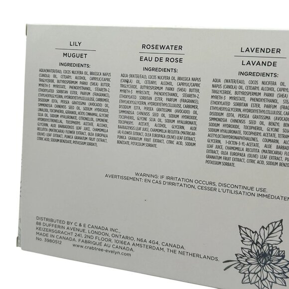 CRABTREE & EVELYN 4pk Foil Botanicals Assorted Hand Creams Softens & Moisturize - Picture 5 of 8